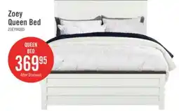 The Brick Zoey Panel Bed, Two-tone White & Brown - Queen Size offer