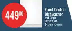 The Brick Amana 24 59 dBA Front-Control Dishwasher with Triple Filter Wash System - White - ADFS2524RW offer