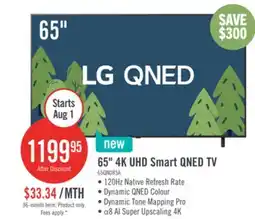 The Brick LG 65 QNED evo AI QNED85 MiniLED 4K Smart TV (65QNED85AUA.ACC) offer