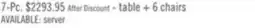 The Brick Aspen 7pc Dining Package with 80-104 Extension Table & 6 Chairs, Fabric - Natural offer