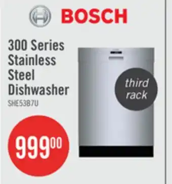 The Brick Bosch 300 Series 24 Dishwasher with Third Rack - SHE53B75UC offer