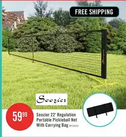 The Brick Soozier 22ft Regulation Portable Pickleball Net With Carrying Bag, Yellow offer