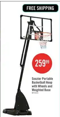 The Brick Soozier Portable Basketball Hoop W/ Wheels, Weighted Base, 115.4-137.8 offer