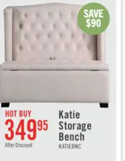 The Brick Katie 45.75 Wingback Storage Bench - White offer