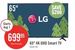 The Brick LG 65 UA77 4K UHD Smart TV offer