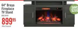 The Brick Breya 64 Modern Electric Fireplace TV Stand with Storage & USB Charging for TVs up to 70- Grey offer