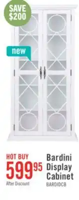 The Brick Bardini 28.25 Display Cabinet with Framed Glass Door - Cherry Brown offer