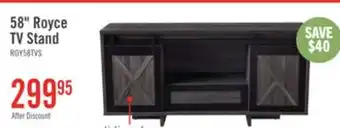 The Brick Royce 58 Modern TV Stand with Storage and Cable Management for TVs up to 65- Distressed Grey offer