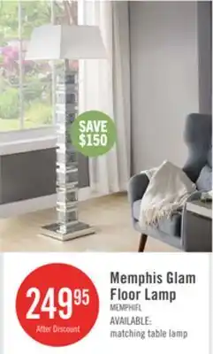 The Brick Memphis 54.3 Glam Floor Lamp with Glass, Mirror and Acrylic Crystals offer
