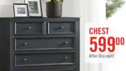 The Brick Casa Bedroom Chest of Drawers, 6-Drawer, 39W x 52H, Wood - Black offer