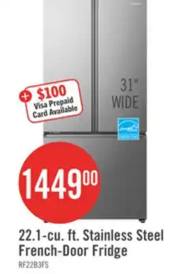 The Brick Hisense 31.3 22.1 Cu. Ft. French-Door Refrigerator - Stainless Steel - RF22B3FSE offer