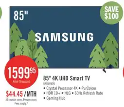 The Brick Samsung 85 Crystal UHD U8000 4K Smart TV offer