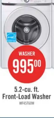 The Brick Samsung 5.2 Cu. Ft. Front-Load Washer - White - Stackable - WF45T6000AW/A5 offer