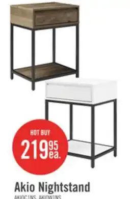 The Brick Akio Bedside 1-Drawer Nightstand with Lift-top Storage, 18W x 25.75H - Brown/Black offer