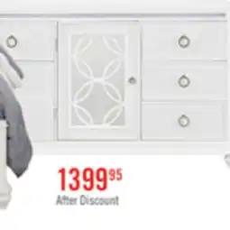 The Brick Ava Bedroom 7-Drawer Dresser with LED Light, 67W x 39H, Glam - White offer