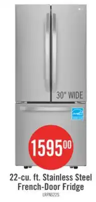 The Brick LG 30 22 Cu. Ft. French-Door Refrigerator - Smudge Proof Stainless Steel - LRFNS2200S offer