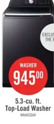 The Brick Samsung 5.4 Cu. Ft. Top-Load Washer - Black Stainless Steel - WA46CG3505AVA4 offer