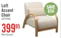The Brick Loft 27.55 Boucle Fabric Accent Chair with Accent Pillow and Wood Armrests and Legs - White offer