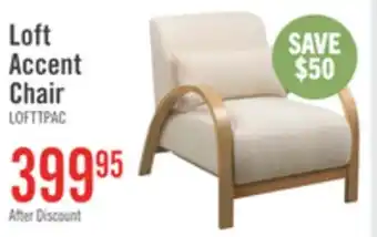 The Brick Loft 27.55 Boucle Fabric Accent Chair with Accent Pillow and Wood Armrests and Legs - White offer