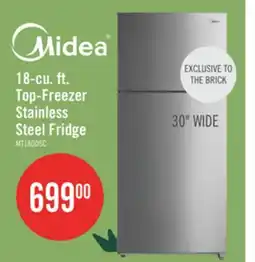 The Brick Midea 18 Cu. Ft. Top-Freezer Refrigerator - MT18DDSCR1RCM offer