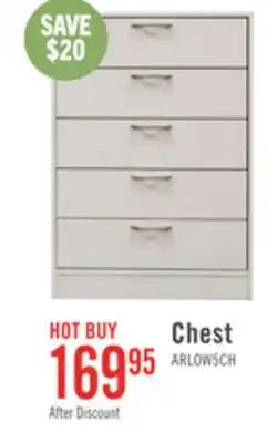 The Brick Arlo Bedroom Chest of Drawers, 5-Drawer, 23.6W x 36.2H, Made in Canada - White offer