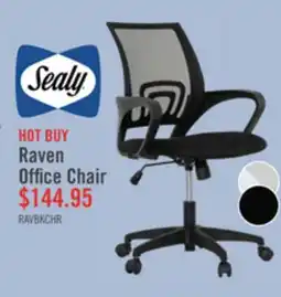 The Brick Sealy Raven 25.2 Adjustable Ergonomic Office Chair with Mesh Padding - Black offer