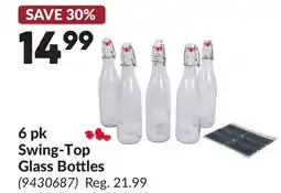 Princess Auto 6 pk Swing-Top Glass Bottles offer