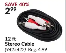 Princess Auto 12 ft Stereo Cable offer