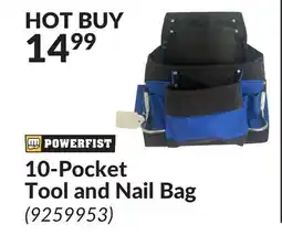 Princess Auto 10-Pocket Tool and Nail Bag offer