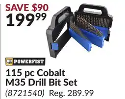 Princess Auto 115 pc Cobalt M35 Drill Bit Set offer