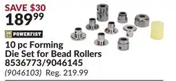 Princess Auto 10 pc Forming Die Set for Bead Rollers 8536773/9046145 offer