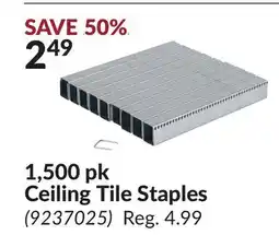 Princess Auto 1,500 pk Ceiling Tile Staples offer