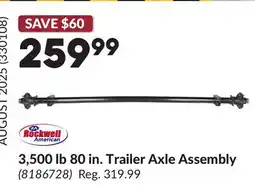 Princess Auto 3,500 lb 80 in. Trailer Axle Assembly offer
