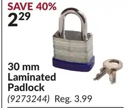 Princess Auto 30 mm Laminated Padlock offer