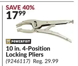 Princess Auto 10 in. 4-Position Locking Pliers offer