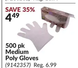 Princess Auto 500 pk Medium Poly Gloves offer