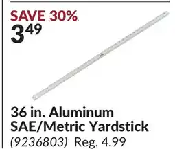 Princess Auto 36 in. Aluminum SAE/Metric Yardstick offer
