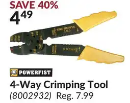 Princess Auto 4-Way Crimping Tool offer