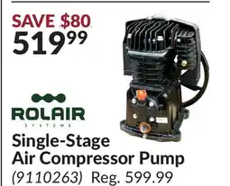 Princess Auto Single-Stage Air Compressor Pump offer