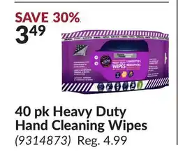 Princess Auto 40 pk Heavy Duty Hand Cleaning Wipes offer