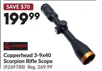 Princess Auto Copperhead 3-9x40 Scorpion Rifle Scope offer