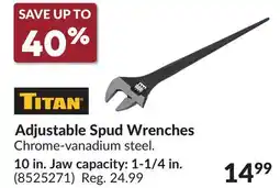 Princess Auto Adjustable Spud Wrenches offer