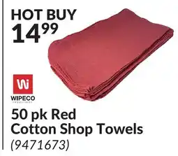 Princess Auto 50 pk Red Cotton Shop Towels offer