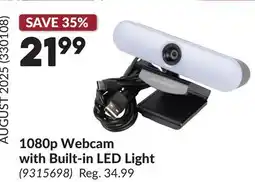 Princess Auto 1080p Webcam with Built-in LED Light offer