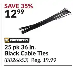 Princess Auto 25 pk 36 in. Black Cable Ties offer