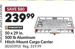 Princess Auto 50 x 29 in. 500 lb Aluminum Hitch-Mount Cargo Carrier offer