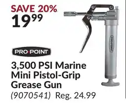 Princess Auto 3, 500 PSI Marine Mini Pistol-Grip Grease Gun offer