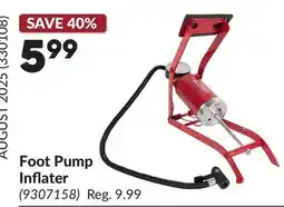 Princess Auto Foot Pump Inflater offer