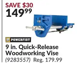 Princess Auto 9 in. Quick-Release Woodworking Vise offer