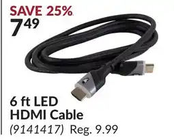 Princess Auto 6 ft LED HDMI Cable offer